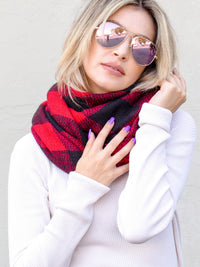 FASHION PLAID MULTI PURPOSE SCARVES SHAWL