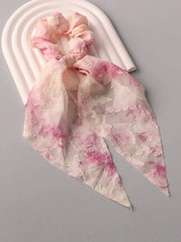 FASHION ASSORTED COLORS LACE FLOWERS SCRUNCHIES