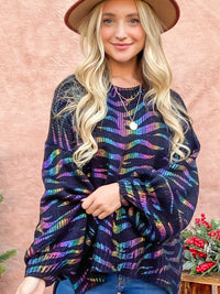WOMEN'S LONG SLEEVE MULTI PULLOVER SWEATER