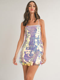 WOMEN'S SLEEVELESS BODYCON SEQUINS MINI DRESS