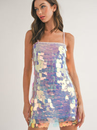 WOMEN'S SLEEVELESS BODYCON SEQUINS MINI DRESS