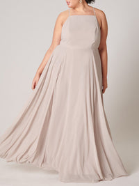 PLUS SIZE SLEEVELESS OPEN BACK MAXI DRESS