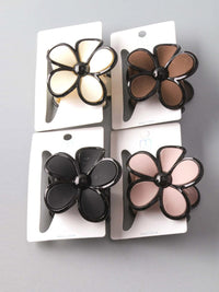 FASHION ASSORTED COLORS FLOWER HAIR CLAW CLIPS