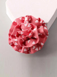 FASHION ASSORTED COLORS FLOWER SHAPE HEART PRINT CLAW HAIR CLIPS