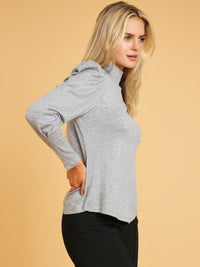 WOMEN'S LONG SLEEVE TURTLE NECK TOP