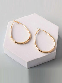 FASHION GOLD & SILVER RIBBED HOOPS EARRINGS