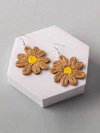 FASHION ASSORTED COLORS FLOWER EARRINGS
