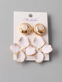 FASHION FLOWERS 2PC. SET EARRINGS