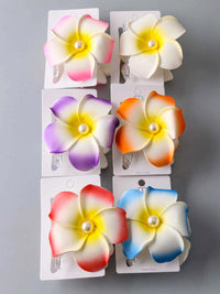 FASHION ASSORTED COLORS FLOWER HAIR CLAW CLIPS
