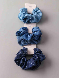 FASHION ASSORTED DENIM SCRUNCHIES
