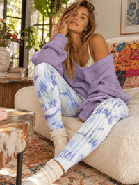 WOMEN'S ELASTIC WAIST RIBBED SKINNY LEG LEGGINGS