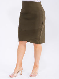 PLUS SIZE ELASTIC WAIST STRETCH BANDAGE SKIRT
