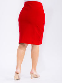 PLUS SIZE ELASTIC WAIST STRETCH BANDAGE SKIRT