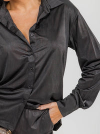 WOMEN'S LON SLEEVE BLOUSE & ELASTIC WAIST PANTS SOLID 2PC. SET
