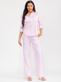 WOMEN'S LONG SLEEVE TOP & ELASTIC WAIST PANTS STRIPES 2PC. SET