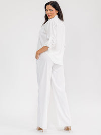 WOMEN'S LONG SLEEVE TOP & ELASTIC WAIST PANTS STRIPES 2PC. SET