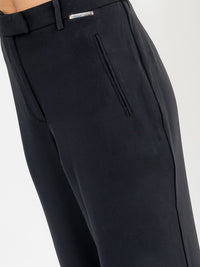 WOMEN'S BUTTON CLOSURE WIDE LEG PANTS