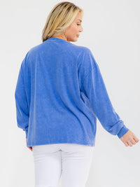 PLUS SIZE LONG SLEEVE GRAPHIC TOP