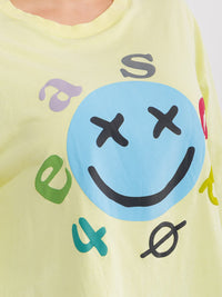 PLUS SIZE LONG SLEEVE GRAPHIC TOP