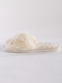 WOMEN'S FLUFFY COZY COMFY OPEN TOE SLIPPERS