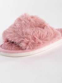 WOMEN'S FLUFFY COZY COMFY OPEN TOE SLIPPERS