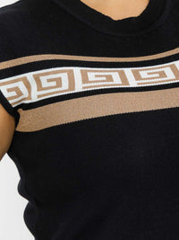 PLUS SIZE SLEEVELESS BLOUSE & ELASTIC WAIST PANTS SHIMMER DETAILED 2PC. SET