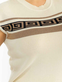PLUS SIZE SLEEVELESS BLOUSE & ELASTIC WAIST PANTS SHIMMER DETAILED 2PC. SET