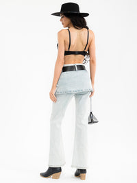 WOMEN'S SLEEVELESS PEARL SEQUINS BRALETTE