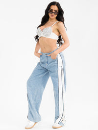 WOMEN'S SLEEVELESS PEARL SEQUINS BRALETTE