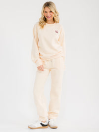 WOMEN'S LONG SLEEVE PULLOVER SWEATER & ELASTIC WAIST PANTS GRAPHIC 2PC. SET