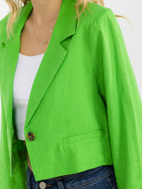 WOMEN'S LONG SLEEVE BUTTON CLOSURE BLAZER