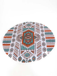 AZTEC FRINGE EDGE BLANKET BEACH TOWEL