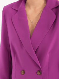 WOMEN'S LONG SLEEVE BUTTON CLOSURE BLAZER
