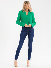 WOMEN'S LONG SLEEVE BUTTON CLOSURE BLAZER