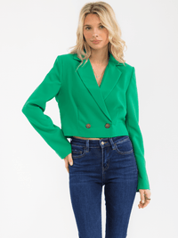 WOMEN'S LONG SLEEVE BUTTON CLOSURE BLAZER