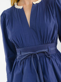 WOMEN'S LONG SLEEVE V-NECK RUFFLE TIERED MAXI DRESS