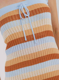 WOMEN'S SLEEVELESS COLORBLOCK BODYCON RIBBED TUBE MAXI DRESS