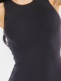 WOMEN'S SLEEVELESS SIDE SLIT BODYCON RIBBED MAXI DRESS