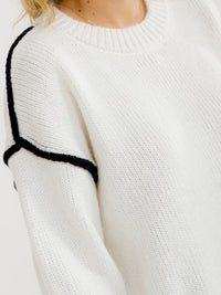 WOMEN'S LONG SLEEVE PULLOVER KNITTED SWEATER