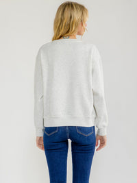 WOMEN'S LONG SLEEVE BOW DETAILED PULLOVER SWEATER