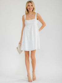 WOMEN'S SLEEVELESS SQUARE NECK SEQUINS TUNIC MINI DRESS