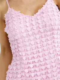 WOMEN'S SLEEVELESS V-NECK BODYCON CROCHET MINI DRESS