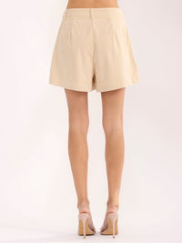 WOMEN'S BUTTON CLOSURE POCKETS CORDUROY BOWS MINI SHORTS