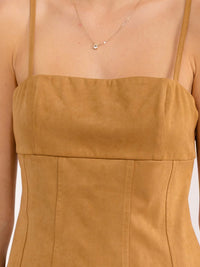 WOMEN'S SLEEVELESS SQUARE NECK VELVET TOP
