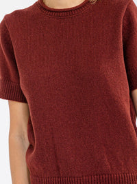 WOMEN'S SHORT SLEEVE SWEATER BLOUSE