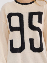 WOMEN'S LONG SLEEVE PRINT PULLOVER SWEATER