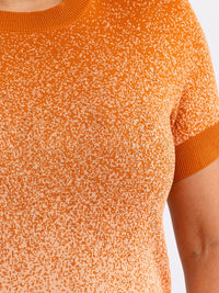WOMEN'S SHORT SLEEVE OMBRE RHINESTONES TOP