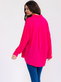 WOMEN'S LONG SLEEVE BUTTON UP BLOUSE