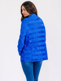 WOMEN'S LONG SLEEVE BUTTON UP DETAILED BLOUSE