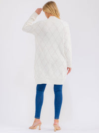WOMEN'S LONG SLEEVE OPEN FRONT SHIMMER CARDIGAN